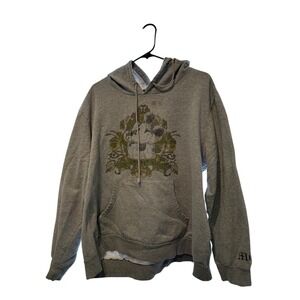 DISNEY MICKEY MOUSE Old English Sketch Hoodie‎ Sweatshirt Gray Women's Size 3XL